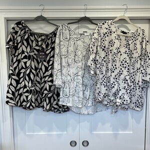 3 NWT Women’s 2x Blouses -Ava & Vic, Cynthia Rowley and Tamara